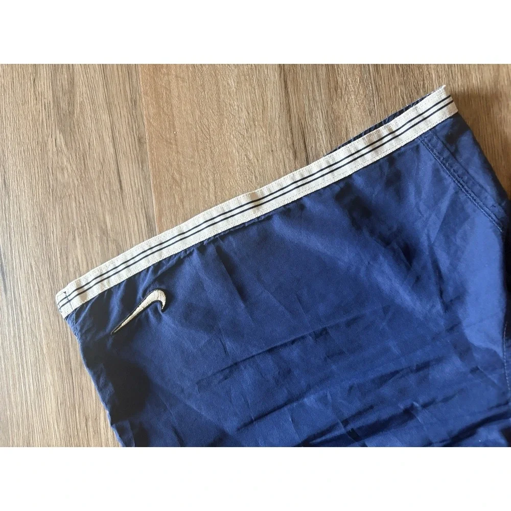 Nike Vintage Shorts Blue Swoosh Lined Shorts Mens XL